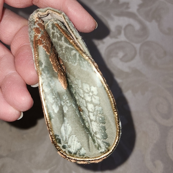 B. TIHMODE Vintage 60s Brocade Satin Clutch – Rare Geometric Evening Purse - Picture 7 of 15